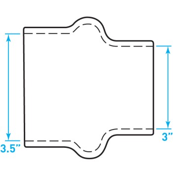 Air Intake Rubber Hump Hose Reducer - 3.5" / 3"